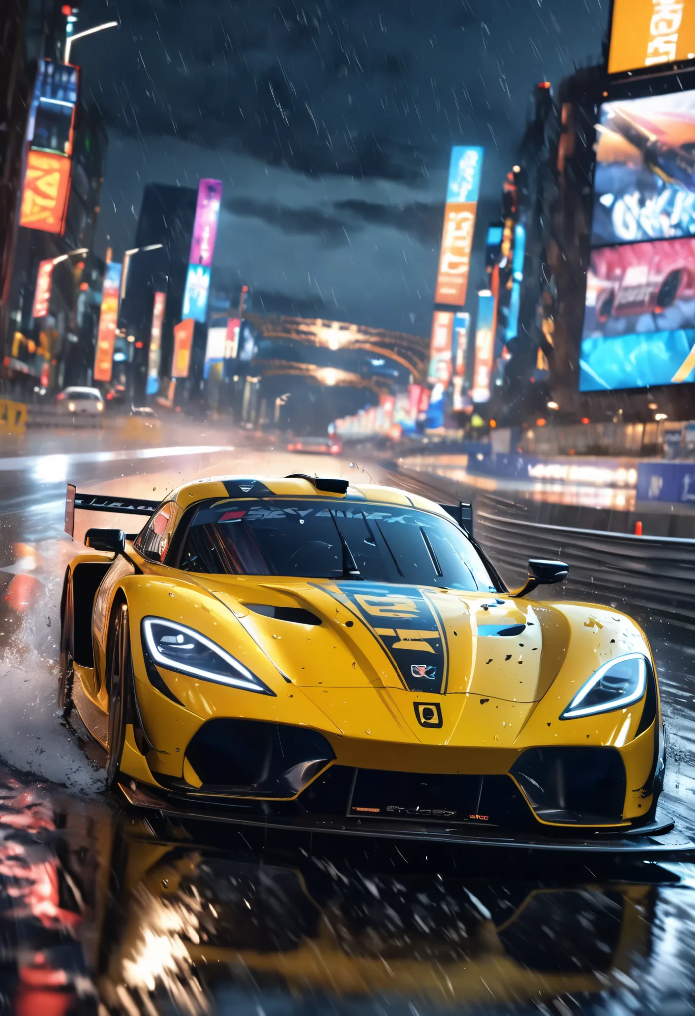 (0315) Theme: Night Racing on a Rainy Highway / 公路上的雨夜竞速 / 雨の夜のハイウェイレース