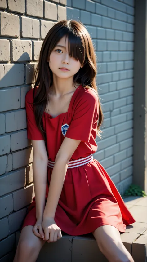 very realistic photo , RAW photo , super real , FILM GRAIN, ((( One personの女の子:1.5 , One person:1.5, Adult Female))), emotionless, Viewer' View , max per body , ( long hair, Hair , short bob , hair covering one eye on multiple men , bungs:1....