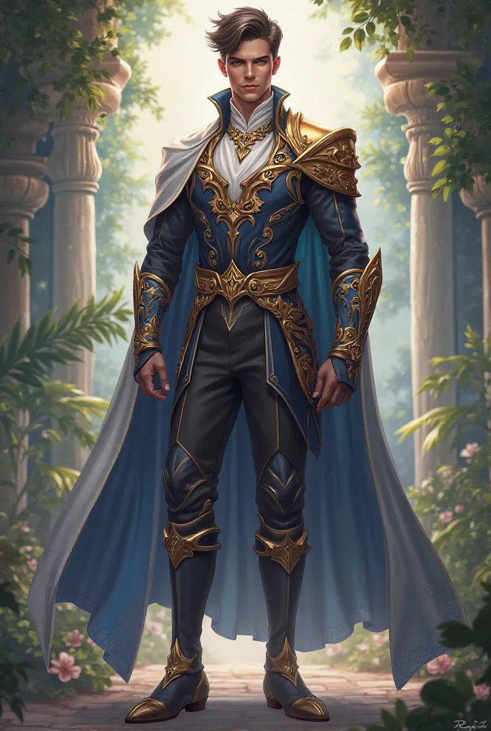 The most handsome prince on earth like in the game mobile legends app. Please show full body