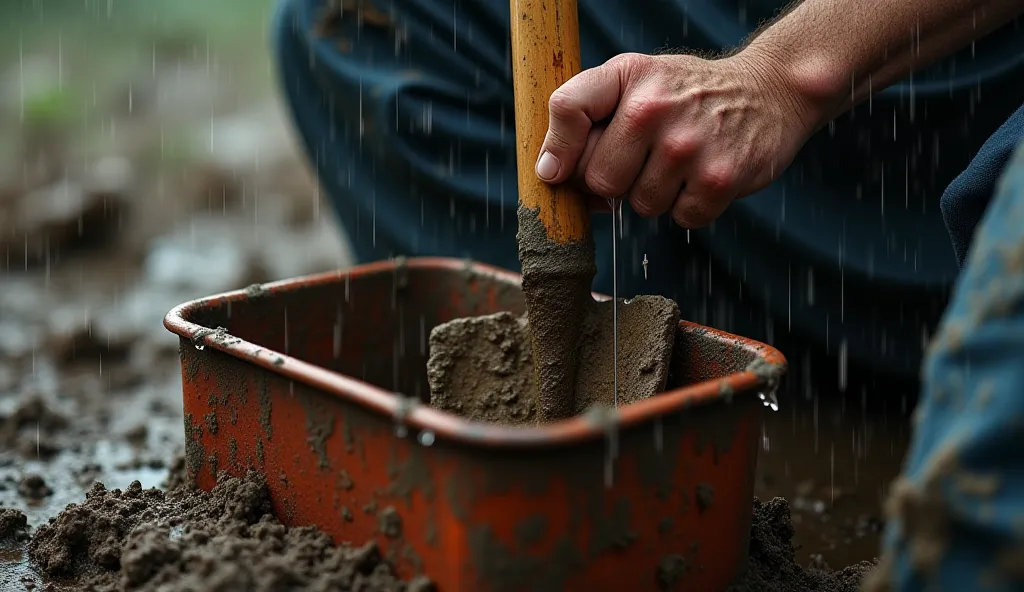 Prompt 2:** Create a Disney Pixar style close-up of Henry’s hands (muddy, aged) gripping a shovel as it strikes a rusted metal box in the mud. The subject is placed center frame, with rain dripping off the shovel. The point of view is from above, and the l...