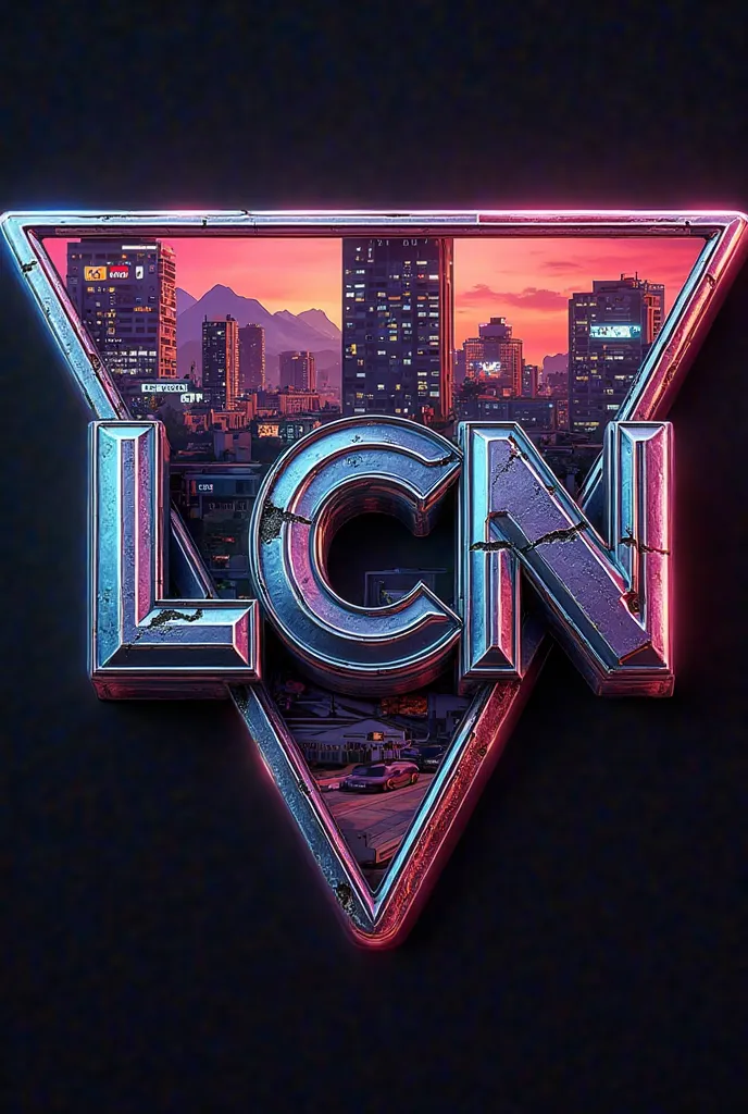 i want a logo thats says LCN with gta 5 theme behind it