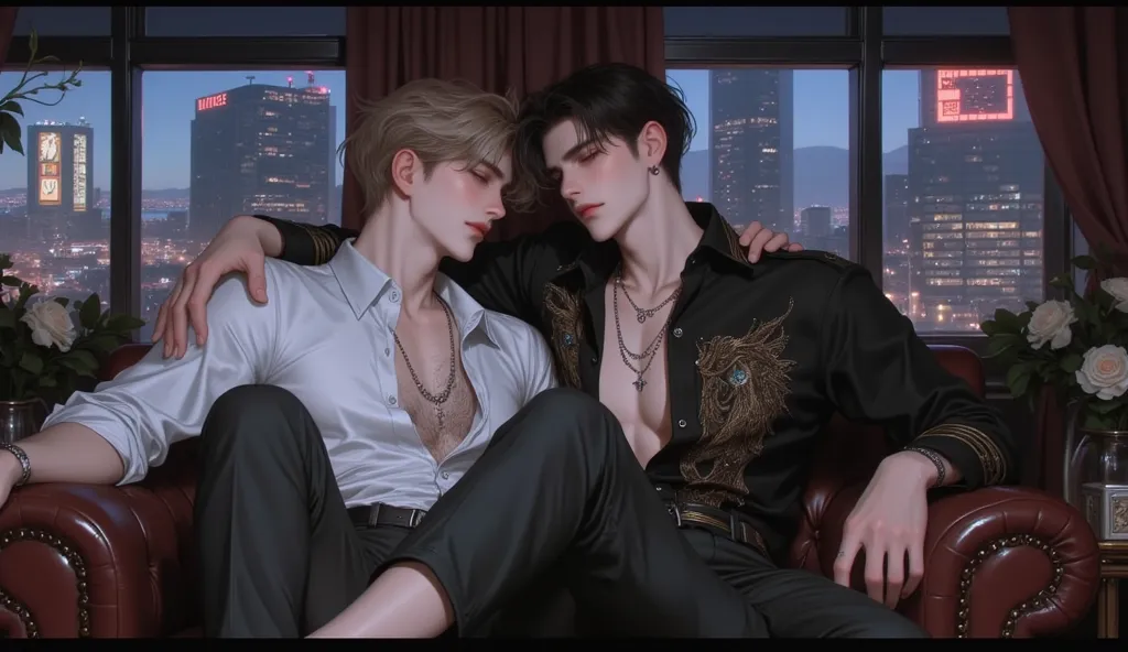 absurd , highres, ultra detailed, HDR Jacket ) masterpiece, best quality, extremely detailed, detailed eyes, face detail, meticulous details , ,   yaoi ,  Gay couple , love, handsome Pisces, summer season, cha doo huyn, yeo eun ho, in uniform , ha doo huyn...