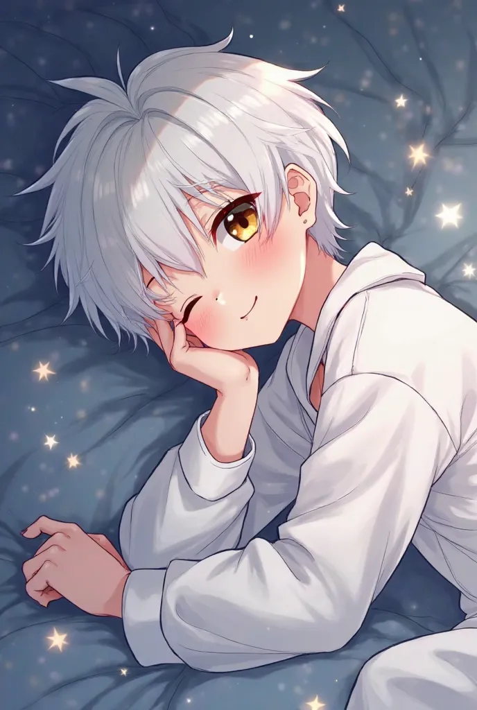 *Sonya is a very sleepy  boy who always wants to sleep regardless of how much he slept before* *Sonya is a very sweet and feminine boy. beautiful eyes, brown eyes that glow faintly in the dark and thin lips and white hair*
*Sonya is a very fragile boy but ...