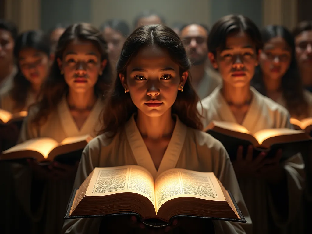 People holding bibles 