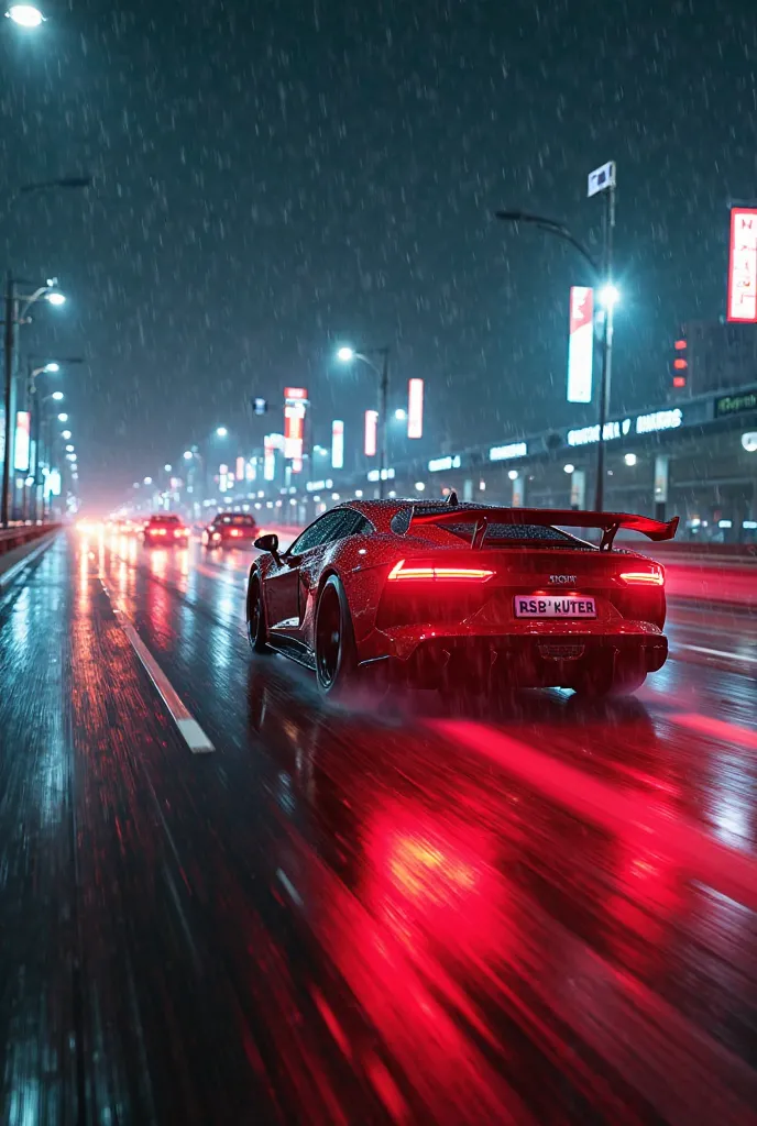 Theme: Night Racing on a Rainy Highway