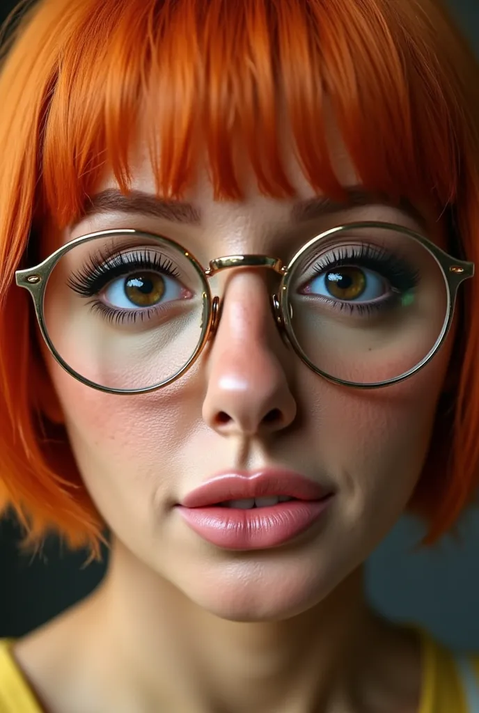 Scooby Doo Velma Cosplay, face close-up