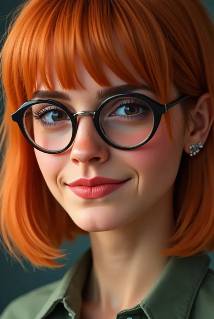 Scooby Doo Velma Cosplay, face close-up