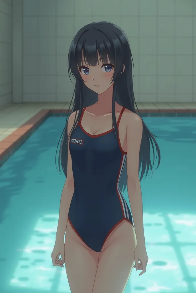 Junior High School Girl Wearing Swimsuit
