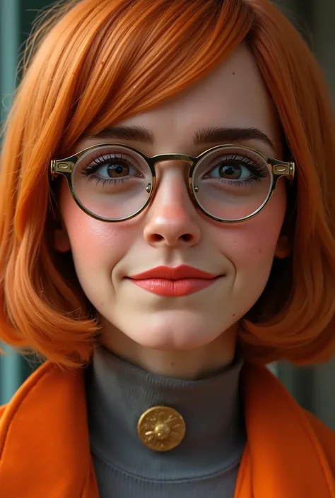 Scooby Doo Velma Cosplay, face close-up