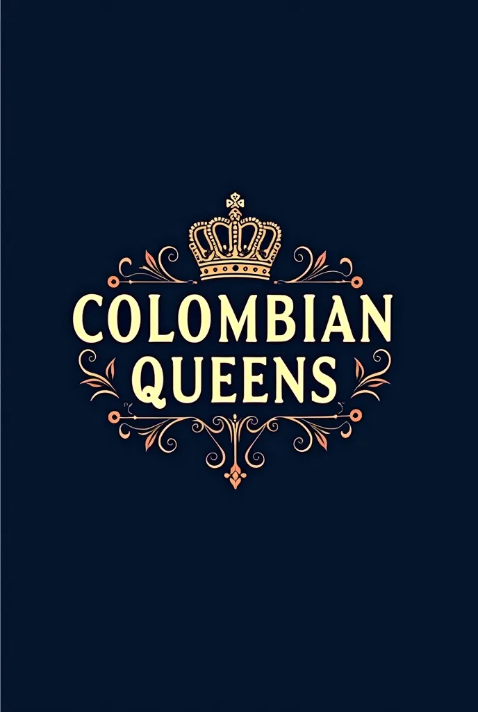 Logo for an Instagram page called Colombian queens in blue and black tones