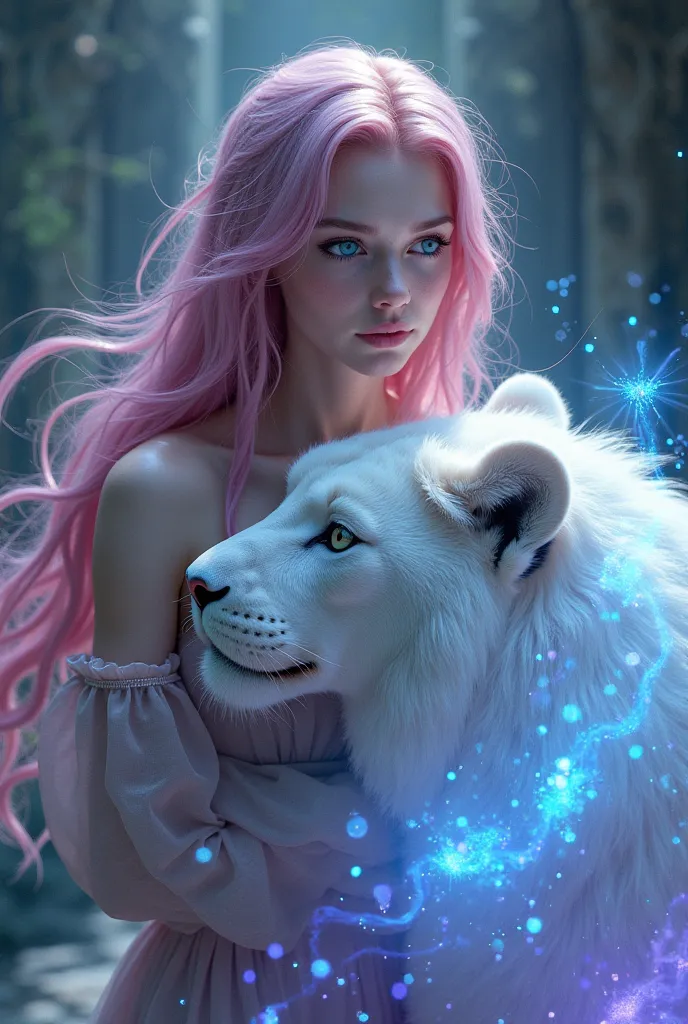  you can create a character , her name is Jelitza, His power is magic, Your animal is a White Lioness, the color of her eyes and hair is Futsia, his skin color is not so light,  aged 18