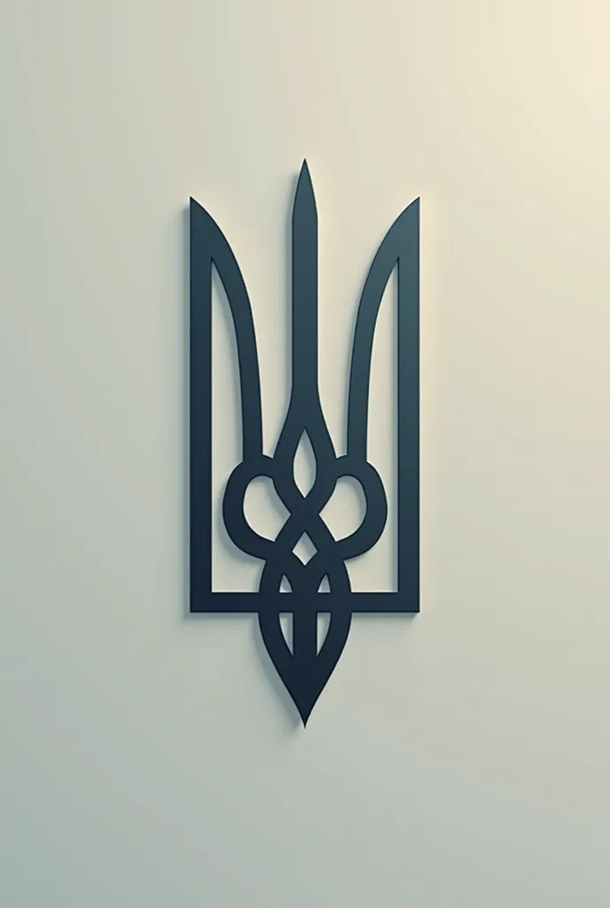 draw a minimalistic image for the Ukrainian coat of arms with a heart but unusual 