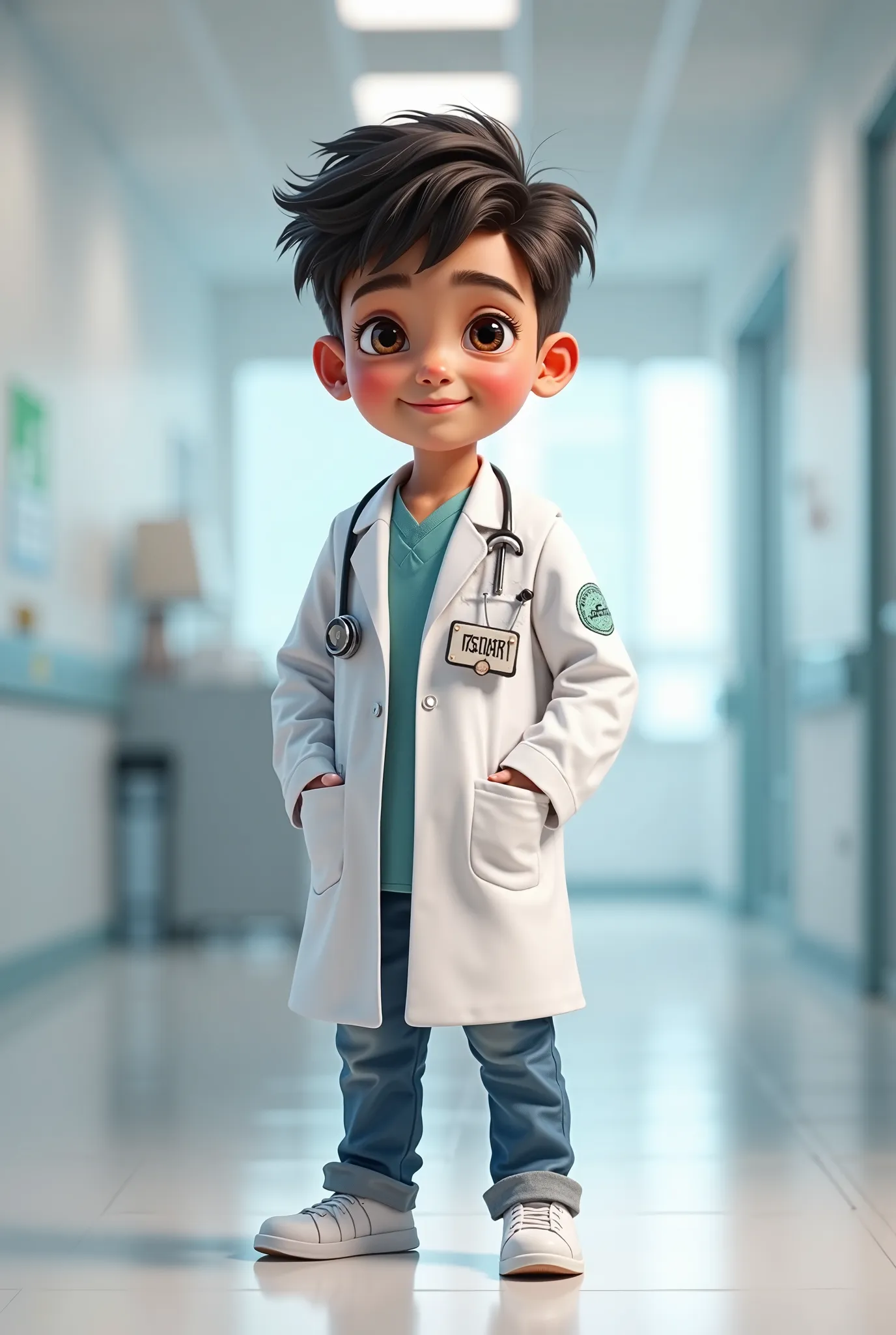 a boy Name asif wear medical coat
