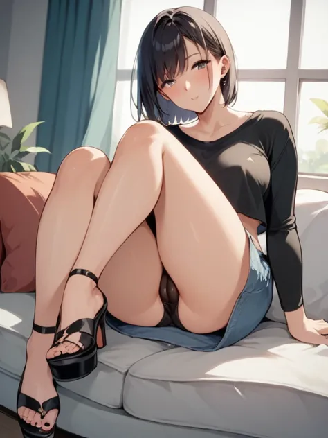 score_9, score_8_up, score_7_up,  source_anime，nsfw，uncorrected，1_little_girl,7_Year_old,sitting,M-Leg，camel toe，