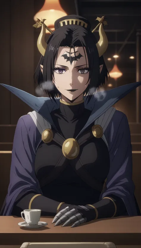 score_9, score_8_up, score_7_up, score_6_up, uncensored, lilithmon, black hair, forehead mark, horns, demon wings, hair ornament, gauntlets, black lipstick, purple eyes, anime coloring, anime screencap, (voluptuous:1.3), (thick:1.3), BREAK UHD, retina, mas...