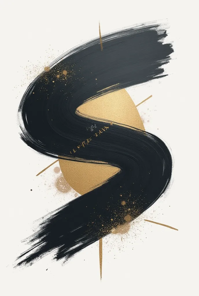 Create an exclusive, minimalist logo design for 'Solitary Canvas.' The design should feature a single, elegant brushstroke that subtly forms the outline of a canvas. Use a monochromatic color scheme with deep charcoal tones complemented by delicate gold ac...