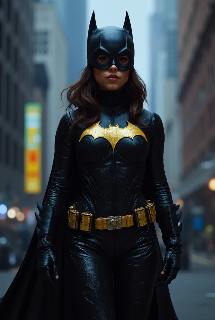 Jenna wearimg batgirl costume 