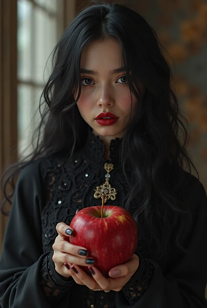 ((RAW photo),  absurd, (absurd resolution)), masterpiece, best quality, (Extremely detailed 8k unit CG wallpaper), (best illustration), ( best shade ), realistic lighting, detailed and beautiful glitter, (( 21 years old)), girl, long black hair, Queen Blac...