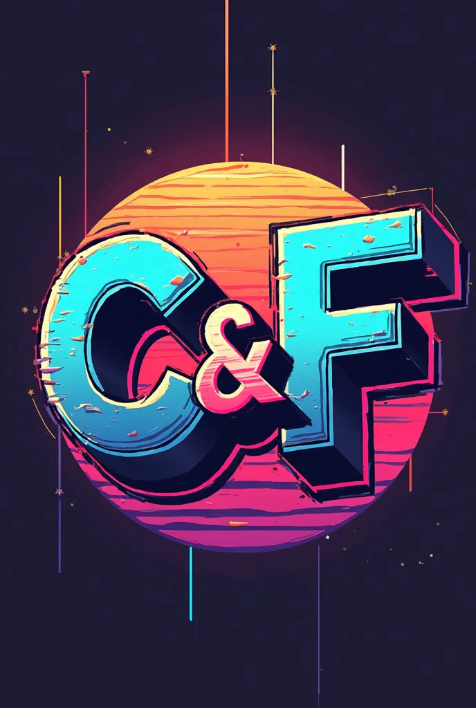 I want a logo for thrift shop named C&F but in a y2k/hip hop style