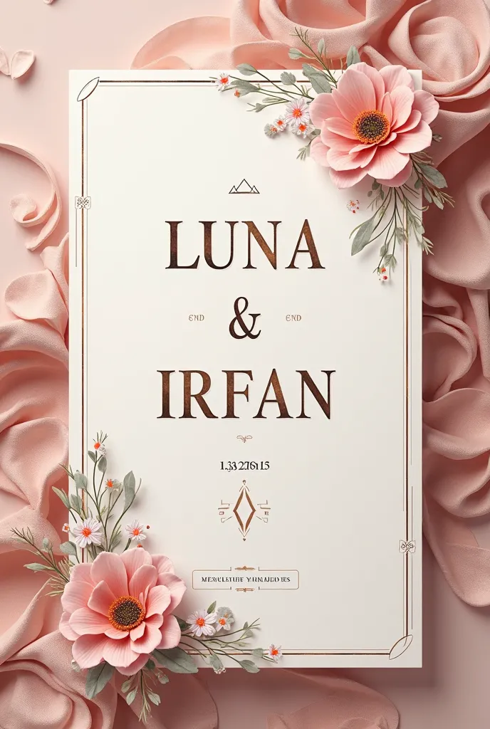 Make me an invitation card on behalf of Luna and Irfan