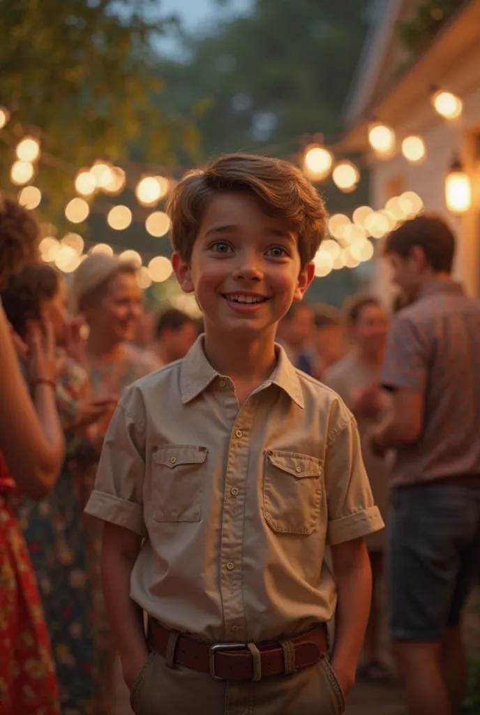 Realistic boy at a party in North Carolina, United States 