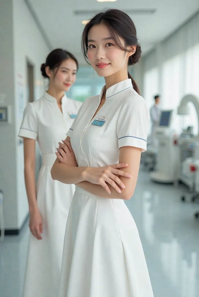 Nursing uniforms white dresses 