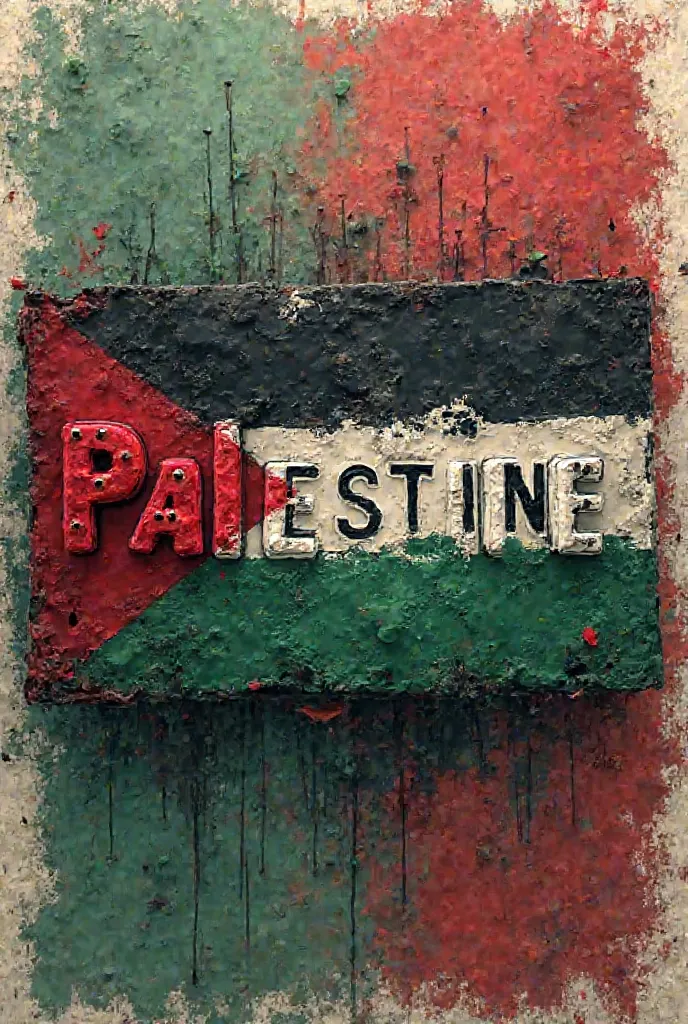 Write the word Palestine with the Palestinian flag 