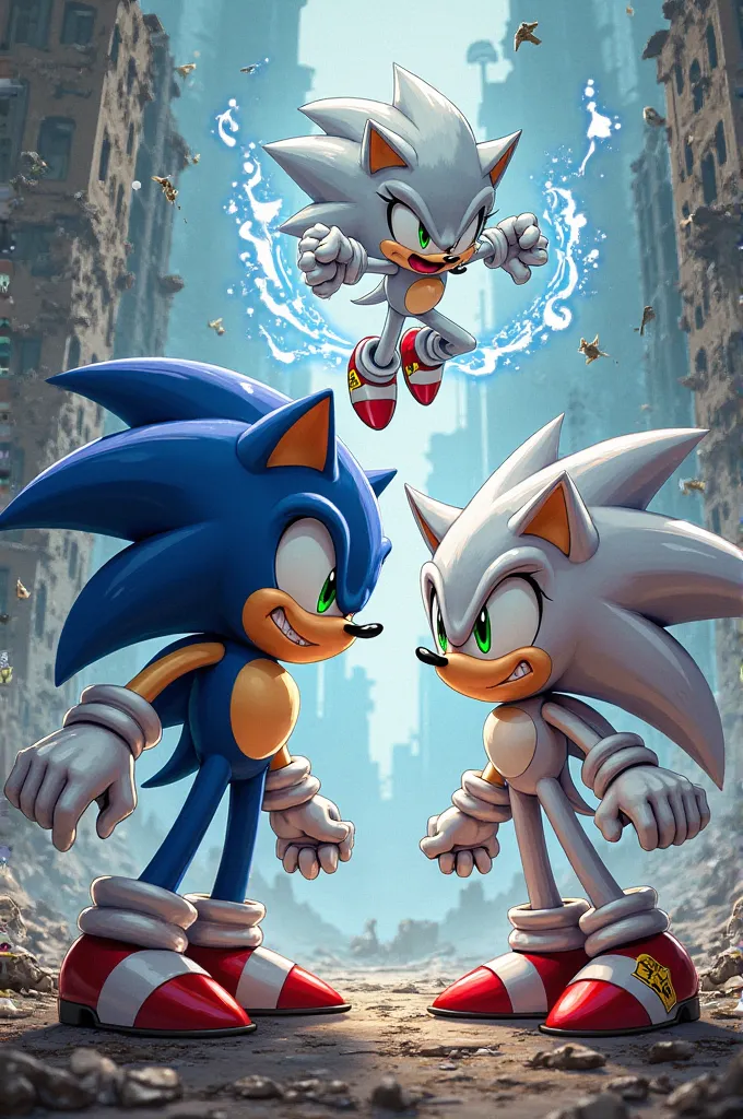 Sonic confronting Silver