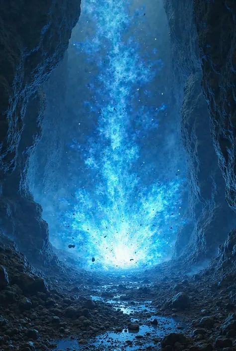 Make A Big Hole in Underground By Massive Blue Explosion