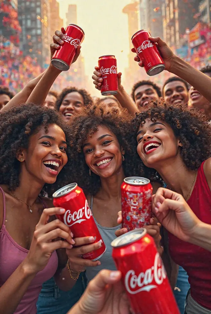 You can generate one or two advertising images of Coca-Cola supporting gender equity 