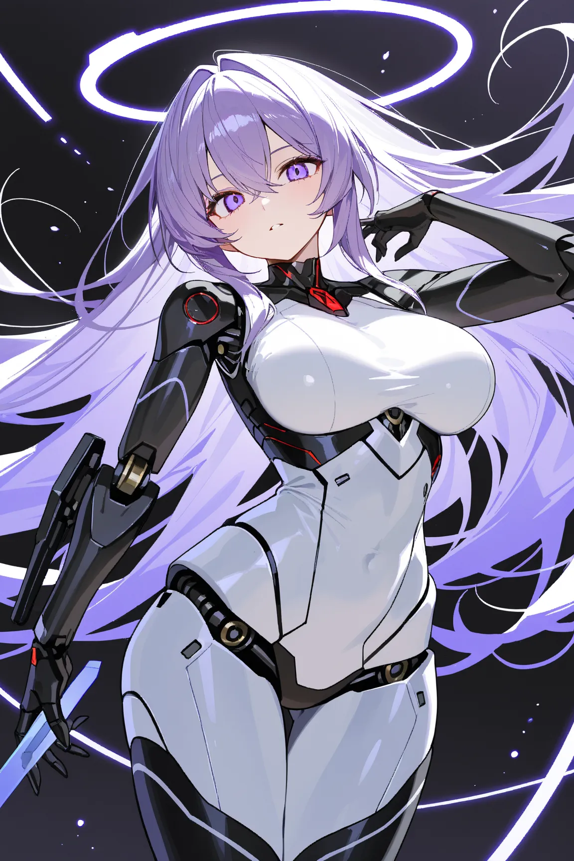 Generate detailed female human cyborg hybrids ,  This prompt 、 create fascinating depictions of detailed human-cyborg hybrids, organic、mechanical、Showcasing a seamless fusion of cybernetic elements. Combat class cyborgs are supposed to have advanced techno...