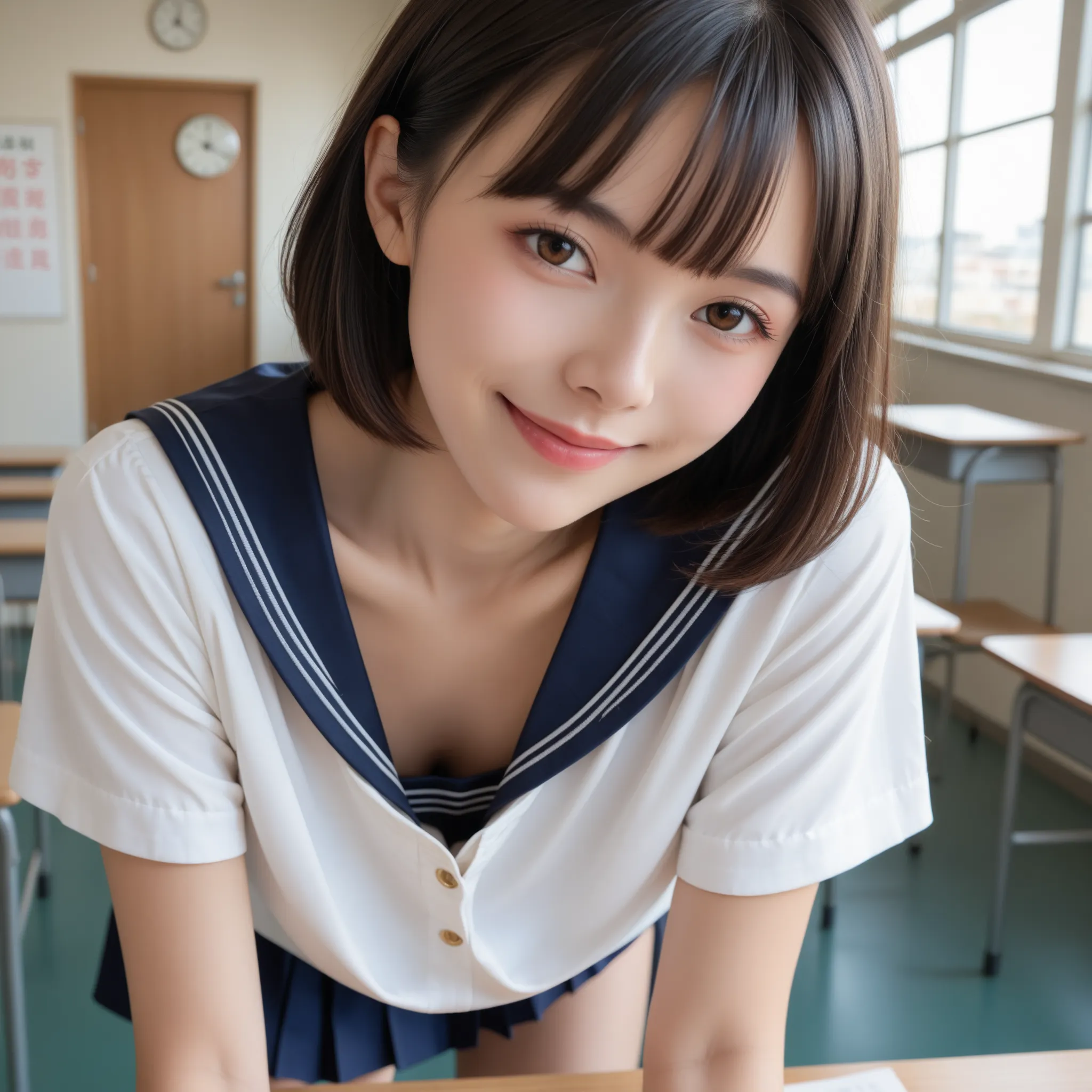 (((score_9, score_8_up , score_7_up , masterpiece, Ultra high definition，best quality, Sup er detailed, ultra-high resolution, realistic, photorealistic, RAW photos, 8k))), (((NSFW))), break, (((Japanese girl))), very cute girl, Junior high school students...