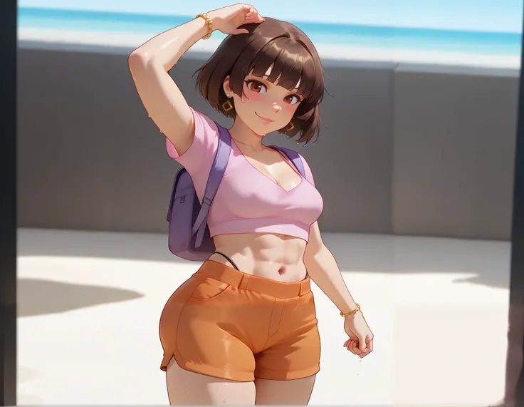 ((best quality , extremely detailed , finely detail , intricate detail))), (((Best Quality, 8K, Masterpiece: 1.3)), Full Body, Focus Clear: 1.2, Outstanding Beauty: 1.4, Slender Abs: 1.2)), ((dynamic angle)), (((wide view))), wide-angle lens, extremely det...