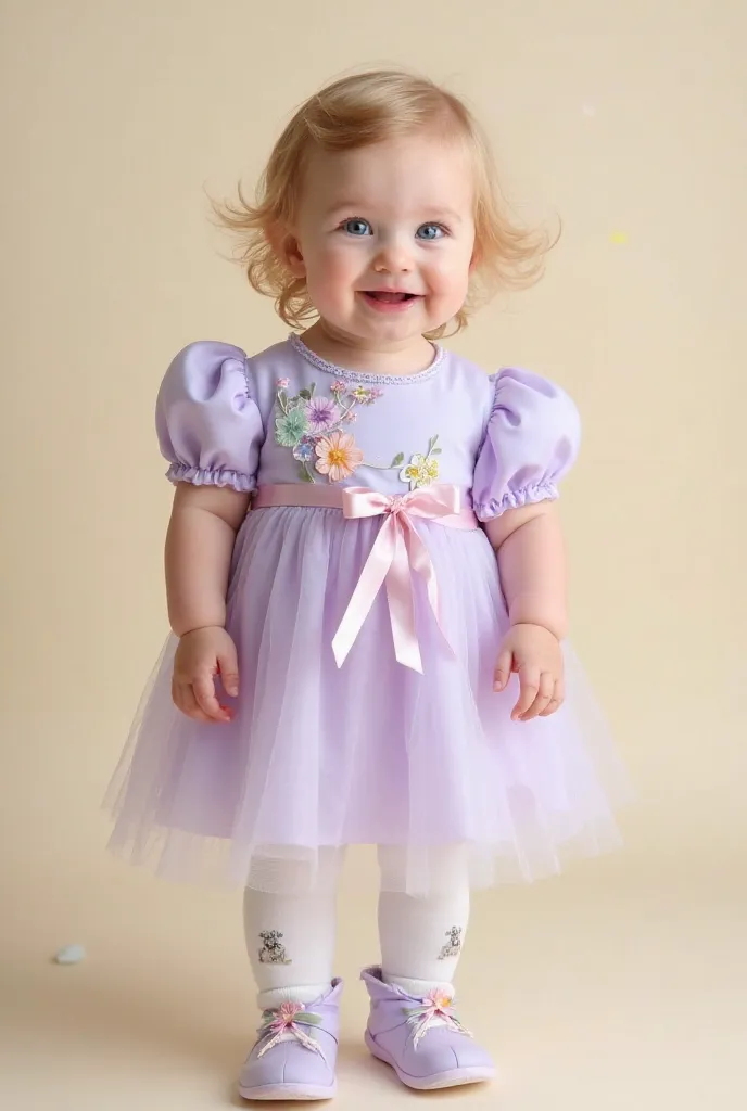 
Professional studio photo of an irresistibly cute, chubby  baby with sparkling blue eyes, soft golden blonde hair, and rosy cheeks, standing against a soft pastel background with subtle Easter-themed accents. The baby is dressed in a delightful, Korean-in...