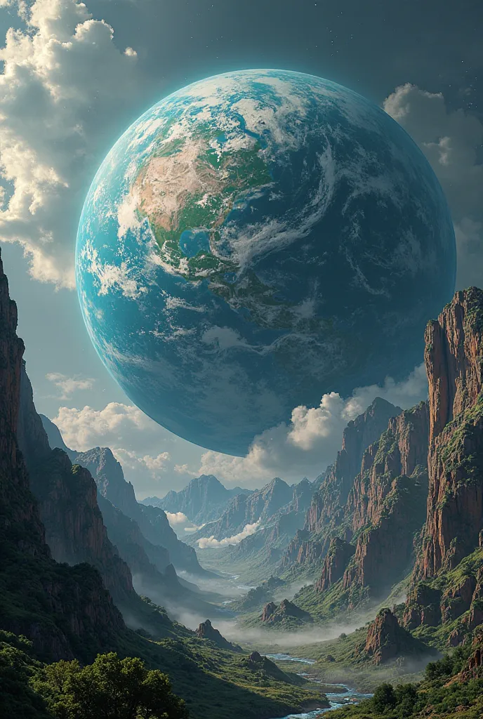 From space ,exctrion 22C planet, another earth version, full size, ultra hd,