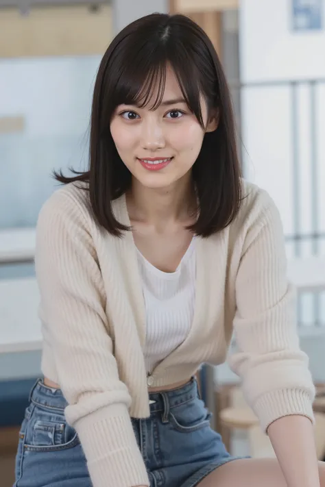 yamashita mizuki, bungs, smile, Young and  cute Japanese faces, Official art for 4 people, High Definition CG Unity 8K Wallpaper, ultra high definition, is very well detailed, Half photo, film grain, lens flare glow, top quality,8k, viewer, masterpiece, to...