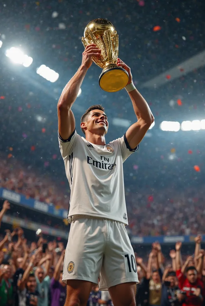 Cristiano Ronaldo holds the Balandor