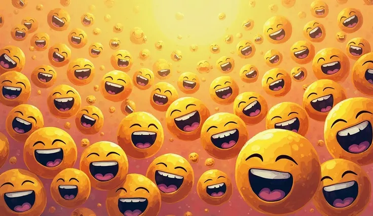 Create a emoji background full with laughter emojis but the emojis are made by only outlines 