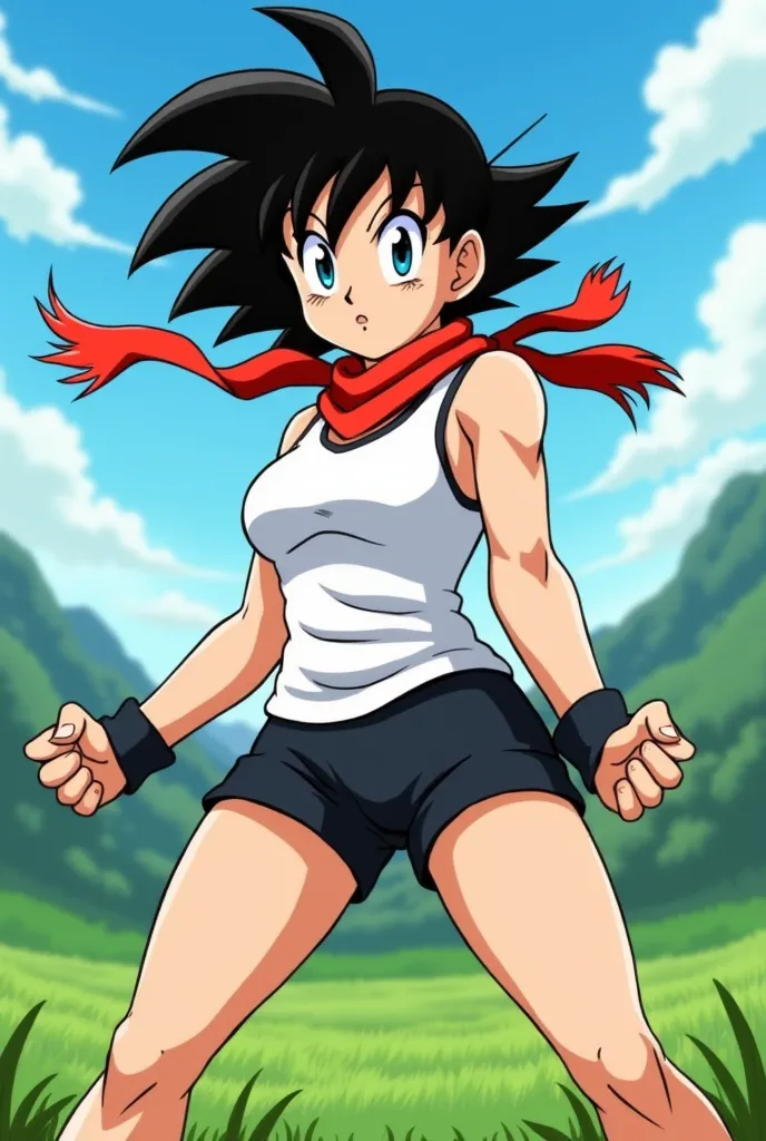 Make videl from dragon ball and make sure it look the same