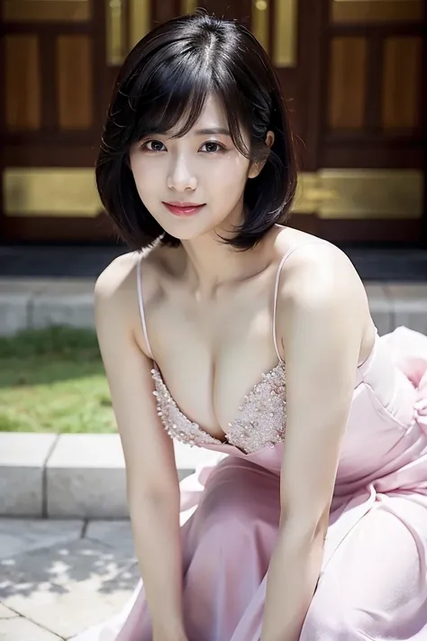 full body、dark hair short hair、Age 35、I can see my cleavage、 woman dressed in white , Closeup of Tsuyu , Beautiful Korean Woman Wearing Black Hair, Gorgeous Young Korean Women, Cute Korean Actresses,  Nam Jae-yeon, Korean idol portraits,  Jung Hwa-choi , b...