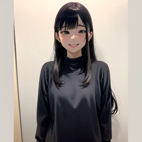 (masterpiece, best quality, high quality, highres, ultra-detailed, detailed background:1.5),1 japanese girl,(Black hair,very long hair:1.1),full body,navel,ribbed sweater,(grey eyes:1.3),(flat chest:1.2),heart-shaped pupils,at outside
BREAK
looking at view...