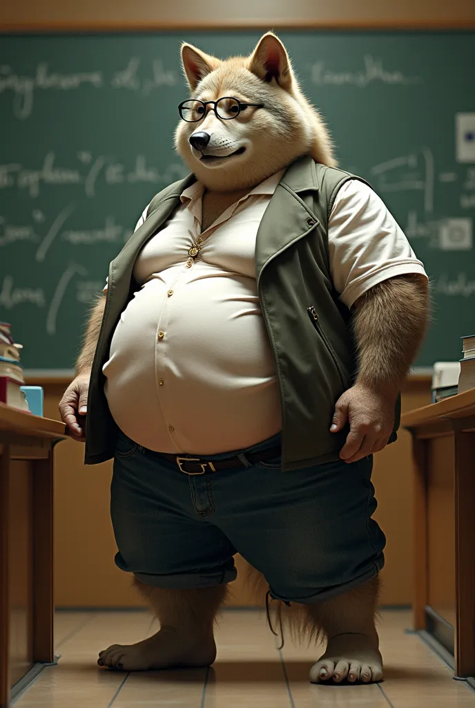 A fat architecture professor who is a big wolf, can be seen how he undresses little by little, revealing his big belly and nipples