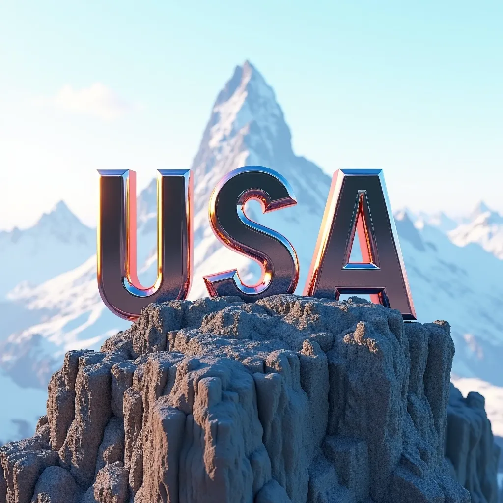 Here is the refined and detailed prompt based on your updated description:

Prompt:
Create a highly realistic and professional 3D image for a YouTube channel named "Ai creation usa." The entire text "Ai creation usa" should be designed in a bold, unique, a...