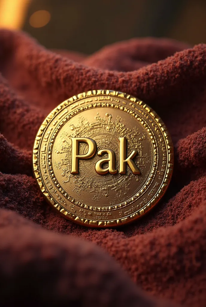 Create an image about of coin and name of coin"PAK"