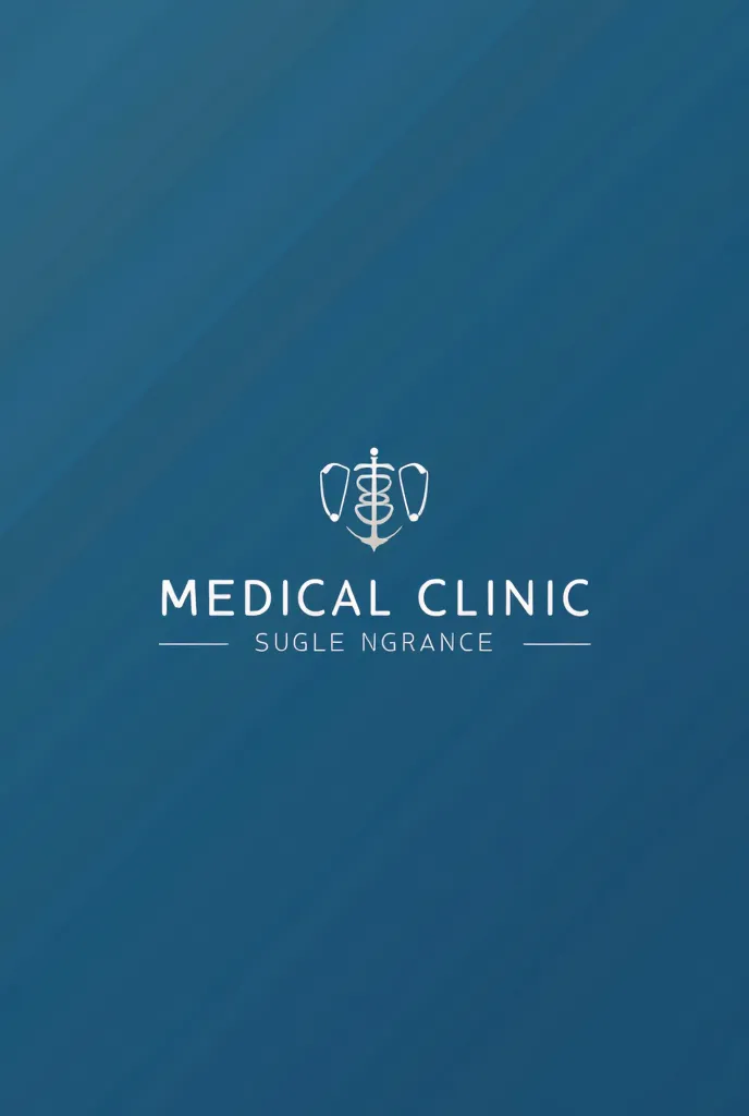 "Design a minimalist logo for a medical clinic that clearly conveys its healthcare purpose. Use a clean and professional sans-serif font (e.g., Montserrat or Open Sans) for the clinic's name, styled in a calming deep blue color (#0A3D62) to evoke trust and...