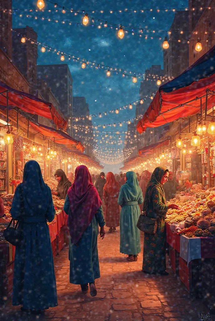 Women market during the nights of Ramadan