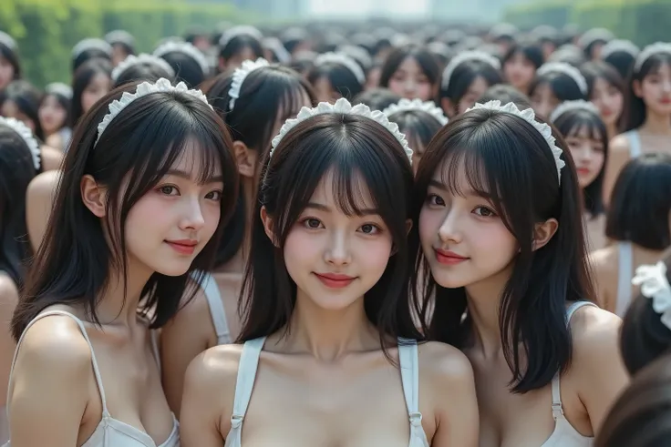 (((Myself = Japanese Beautiful Super Cloning multiply girls))), (((((Myself OnlyのSuper Cloning multiply girlsが大群衆で蠢く描写, Many of Us Are Clones of Girls doting on each other, hug and flirt with each other full of love, 超濃密レズビアンな超熱愛なsexplay, Kiss, Lick your c...