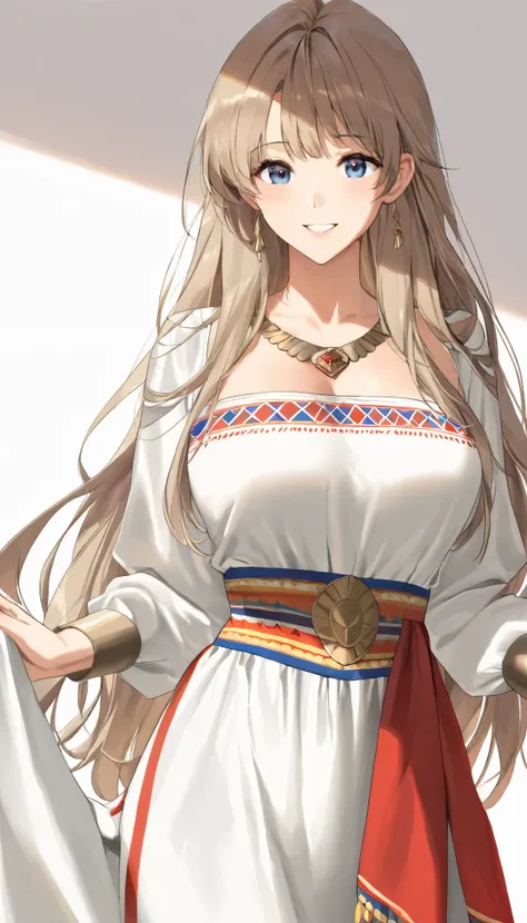 ((top quality)), ((masterpiece)), ( details), （perfect face）、(One woman:1.8)、No background、(There are no people around:1.8)、 that woman is Princess Leona , medium length light brown hair、beautiful Armenians、beautiful woman、 The woman is a beautiful Armenia...