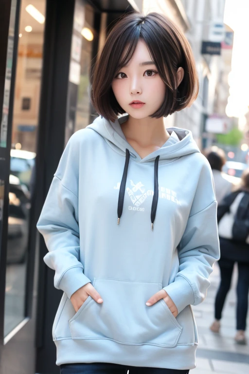  cool bob hair hanging hoodie