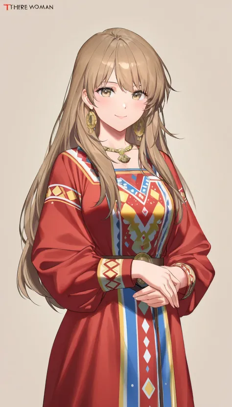 ((top quality)), ((masterpiece)), ( details), （perfect face）、(One woman:1.8)、No background、(There are no people around:1.8)、 that woman is Princess Leona , medium length light brown hair、beautiful Armenians、beautiful woman、 The woman is a beautiful Armenia...